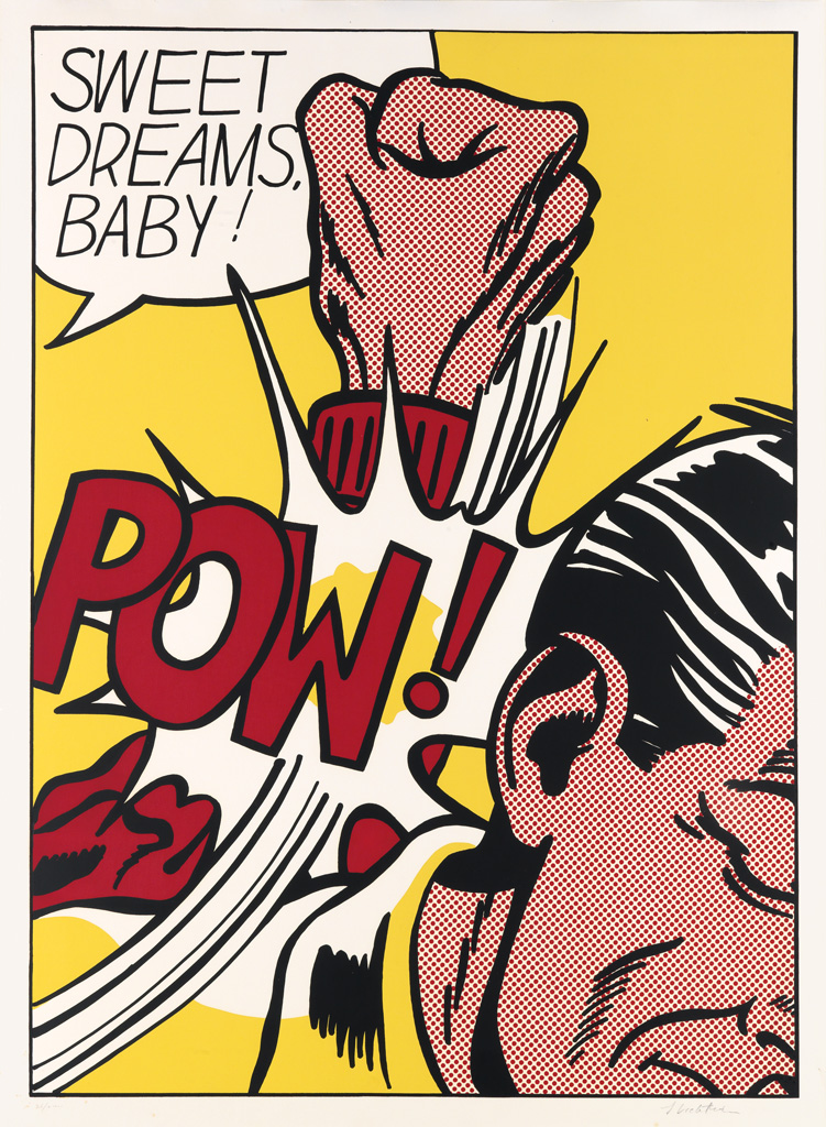 Appraisal: ROY LICHTENSTEIN Sweet Dreams Baby Color screenprint on heavy smooth