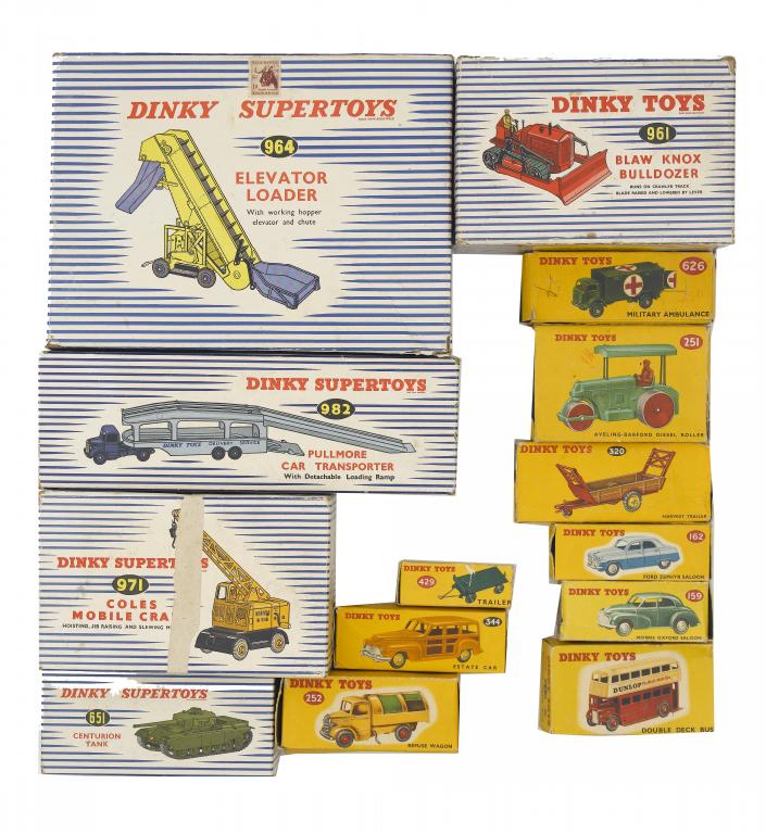 Appraisal: FIFTEEN DINKY TOYS including cars a bus military and other