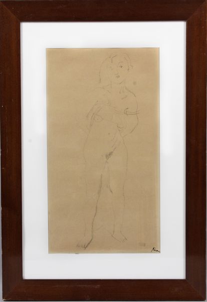 Appraisal: Jules Pascin - pencil on paper x x framed signed