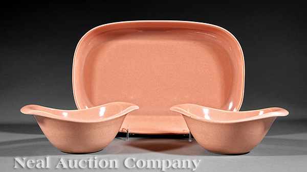 Appraisal: Three Steubenville Pottery Table Articles designed by Russel Wright -