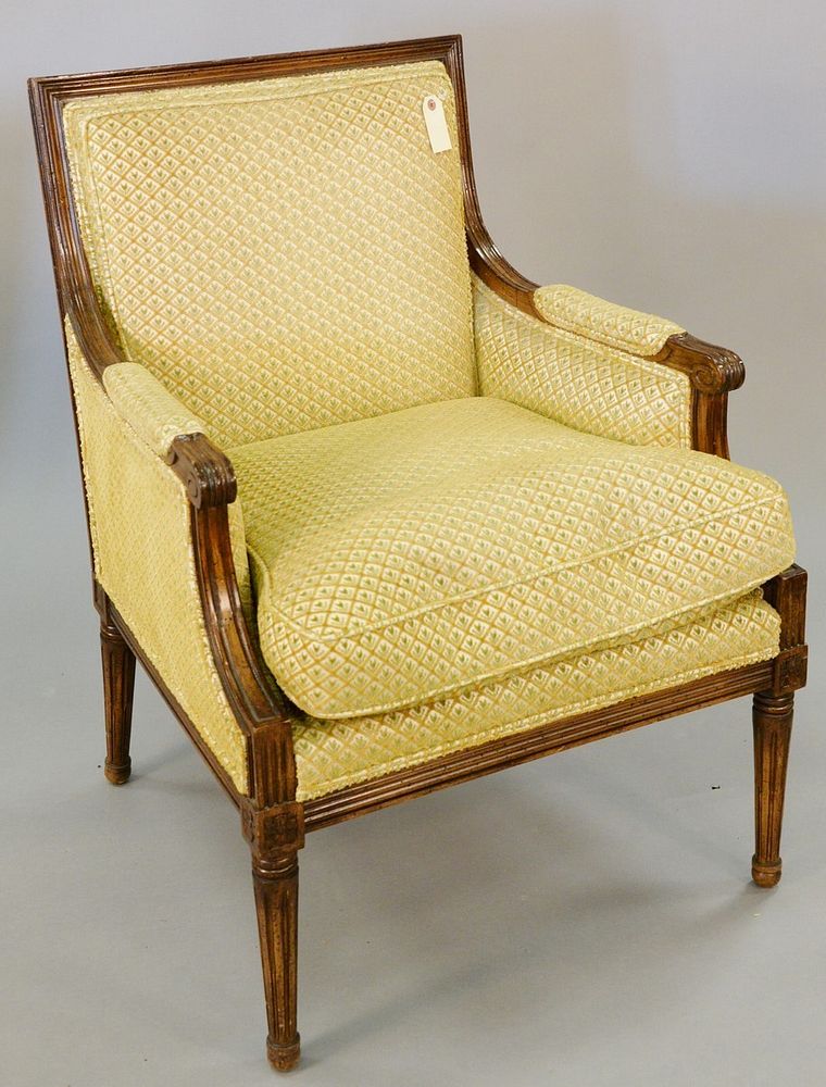 Appraisal: Louis XVI style Bergere h x w Louis XVI style