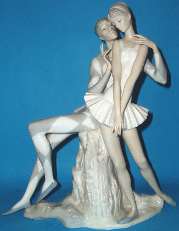 Appraisal: Lladro Figure Group Columbine Harlequin Height cm