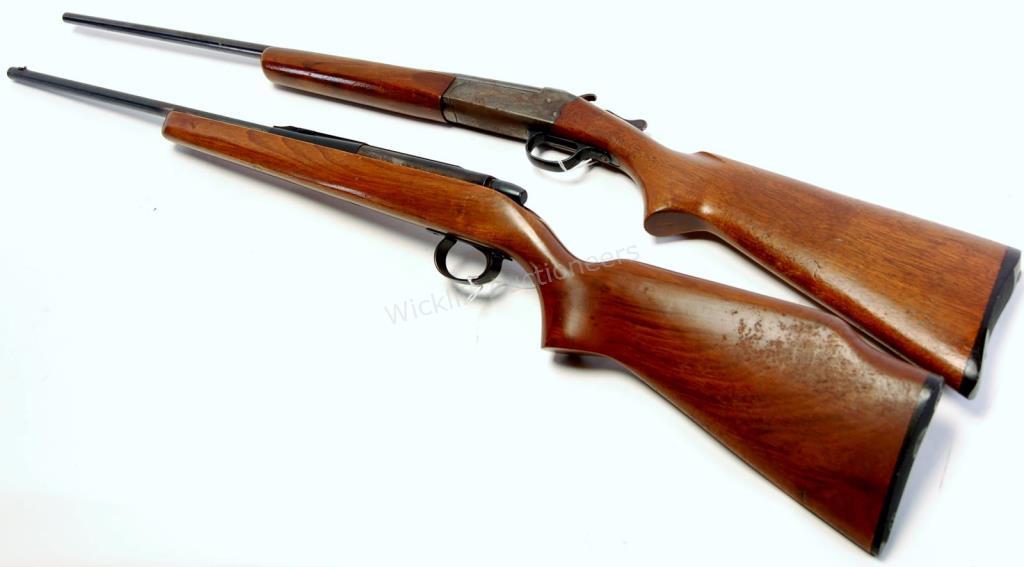 Appraisal: Two Hunting Long Guns- Stevens Model B Single Shot Shotgun-Blued