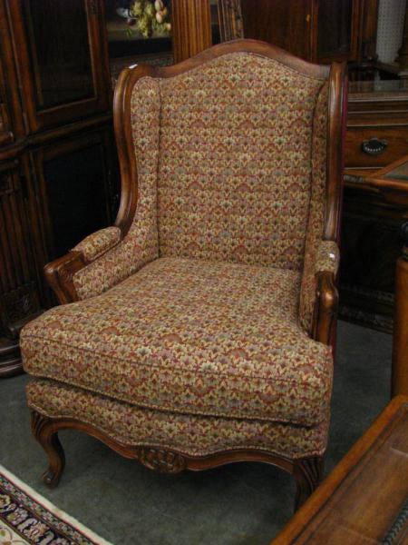 Appraisal: Flexsteel Armchair with Carved Frame