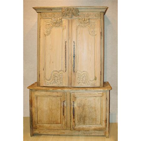 Appraisal: Louis XVI Style Pine Buffet a Deux Corps Estimate -