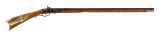 Appraisal: Pennsylvania full stock percussion long rifle approximately caliber converted to