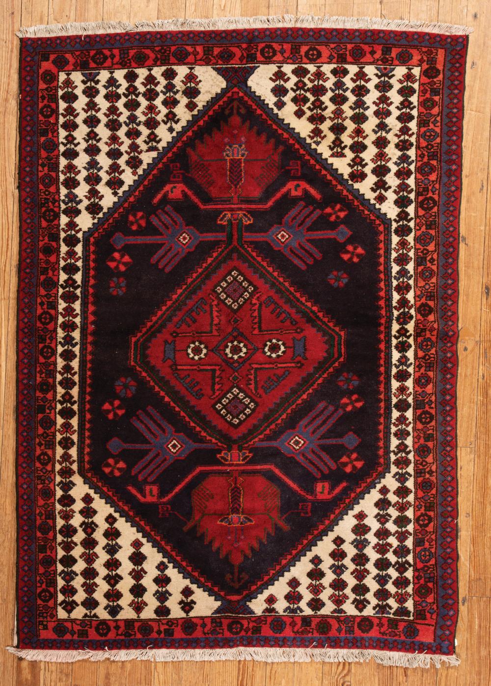 Appraisal: Small Persian Carpet central medallion ft in x ft in