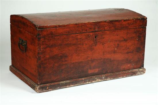 Appraisal: DOME TOP CHEST A small pine dome top chest with