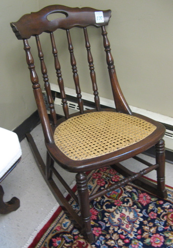 Appraisal: VICTORIAN SEWING ROCKER PIANO STOOL American late th century The