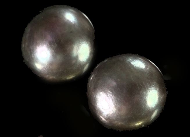 Appraisal: Pair of Black Tahitian Pearl Solitaire Earrings each mm