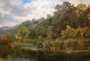 Appraisal: Walter Wallor Caffyn - - River landscape oil on board