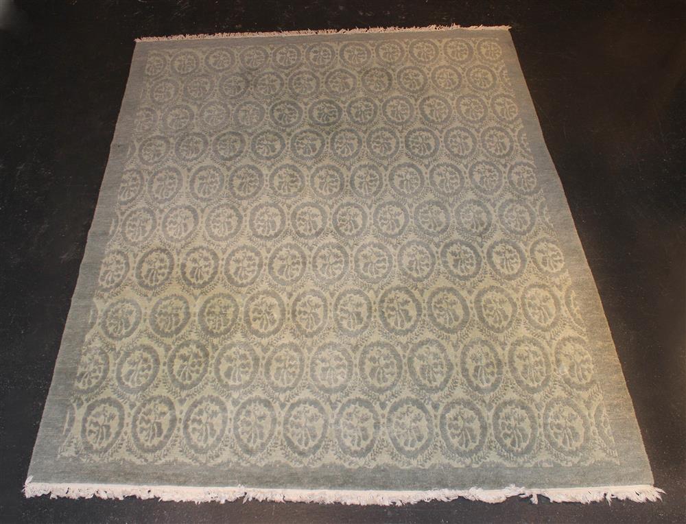 Appraisal: ODEGARD TIBETAN CONTEMPORARY SAGE GREEN WOOL RUG ESTATE OF TOM