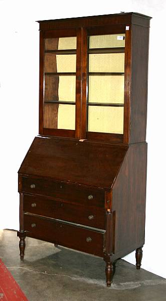 Appraisal: A William IV mahogany secretary bookcase first quarter th century