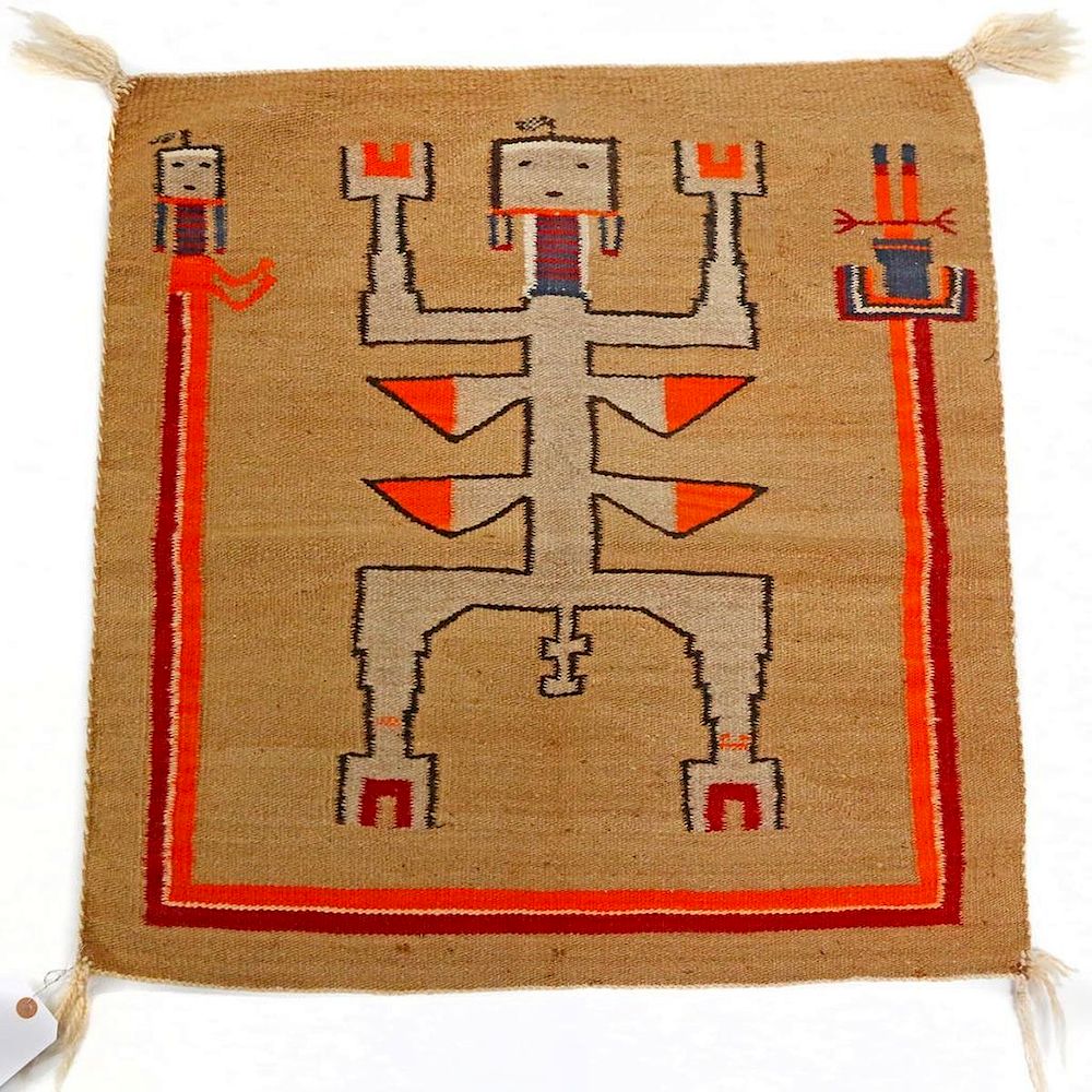 Appraisal: A Navajo Pictorial Rug Depicting a Dragonfly Yei Size ft