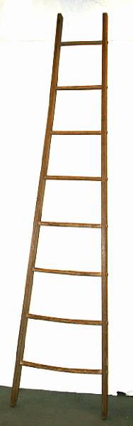 Appraisal: An American pine ladder height ft in