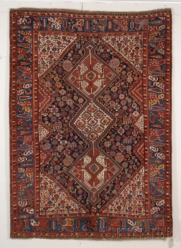 Appraisal: Khamseh Rug Southwest Persia late th century even wear to