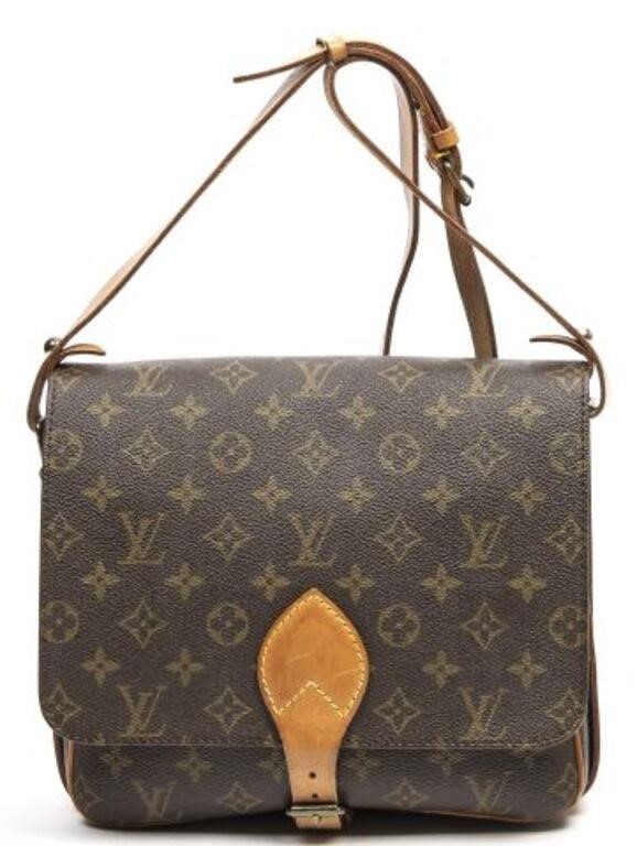 Appraisal: Louis Vuitton Cartouchiere GM shoulder bag in brown monogram coated