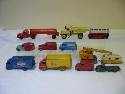 Appraisal: Eleven Dinky and one Lone Star models mainly commercial including