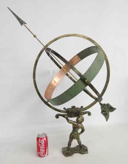 Appraisal: Contemporary armillary sphere '' Ht