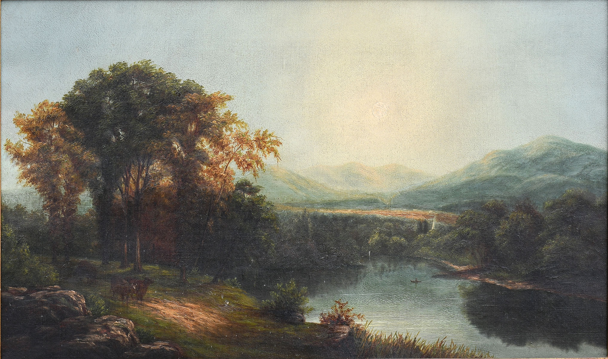 Appraisal: HUDSON RIVER SCHOOL KAATERSKILL CLOVE LANDSCAPE Oil Canvas '' x