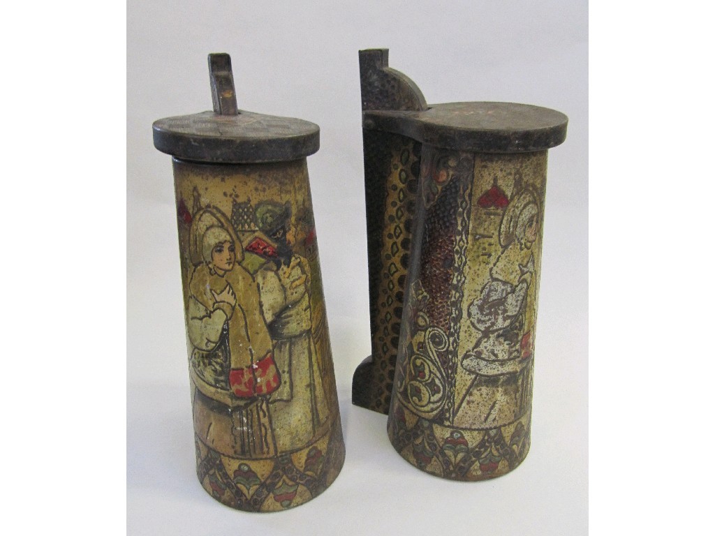 Appraisal: Two William Crawford Sons Ltd biscuit tins modelled as a