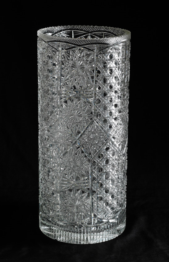 Appraisal: CUT GLASS UMBRELLA STAND Cylindrical form nice mix of patterns