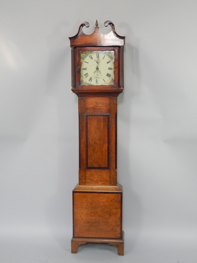 Appraisal: A George III oak and mahogany longcase clock by James