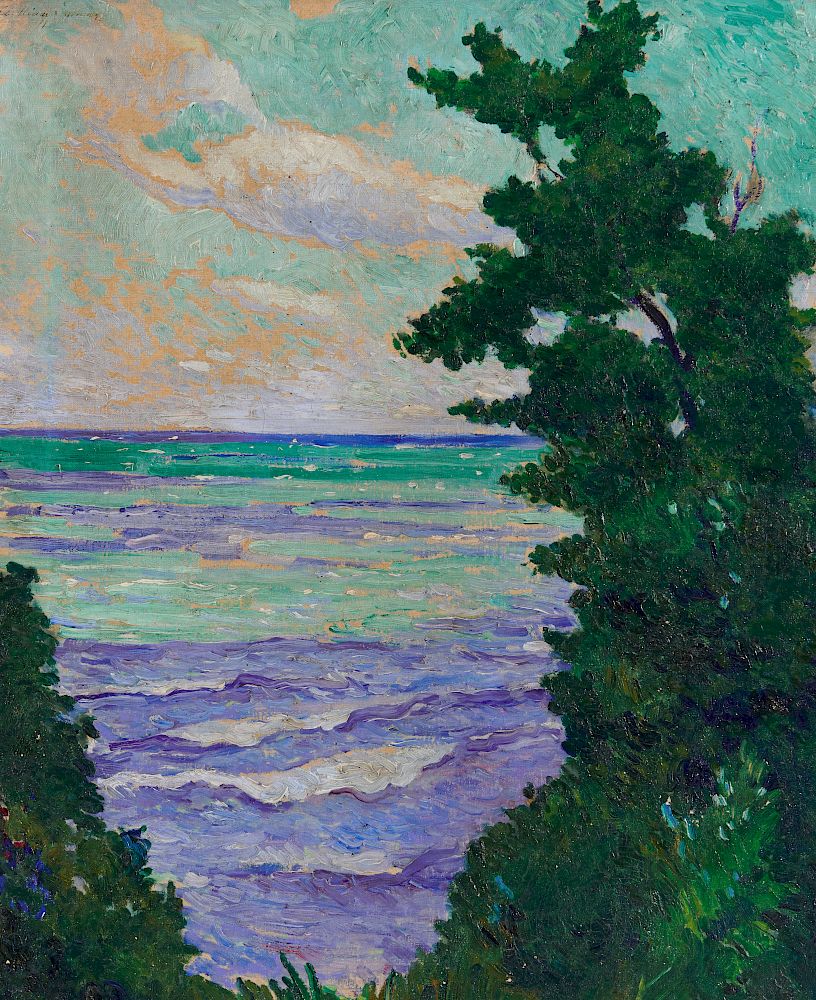 Appraisal: WILLIAM SOMMER American - Lake Erie oil on canvas board