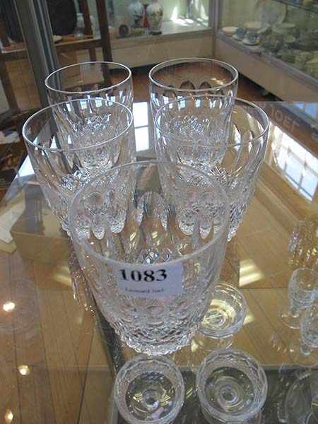 Appraisal: FIVE WATERFORD CRYSTAL TUMBLERS