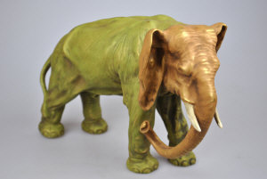 Appraisal: A Royal Dux porcelain model of an African elephant cm