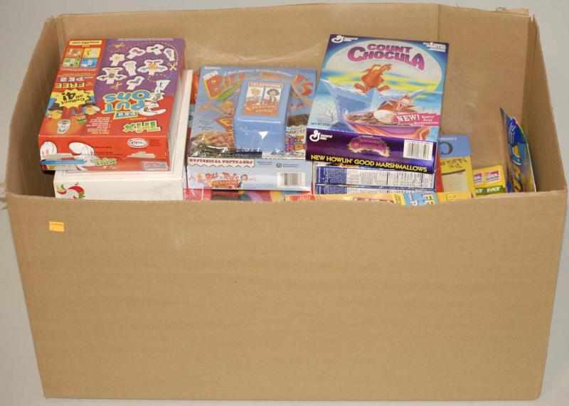 Appraisal: Large Lot of Assorted Cereal Boxes Lot includes numerous cereal