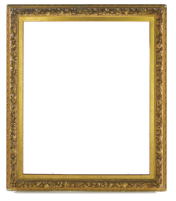 Appraisal: FRAME th Century American Fruit Decorated W x rabbet x