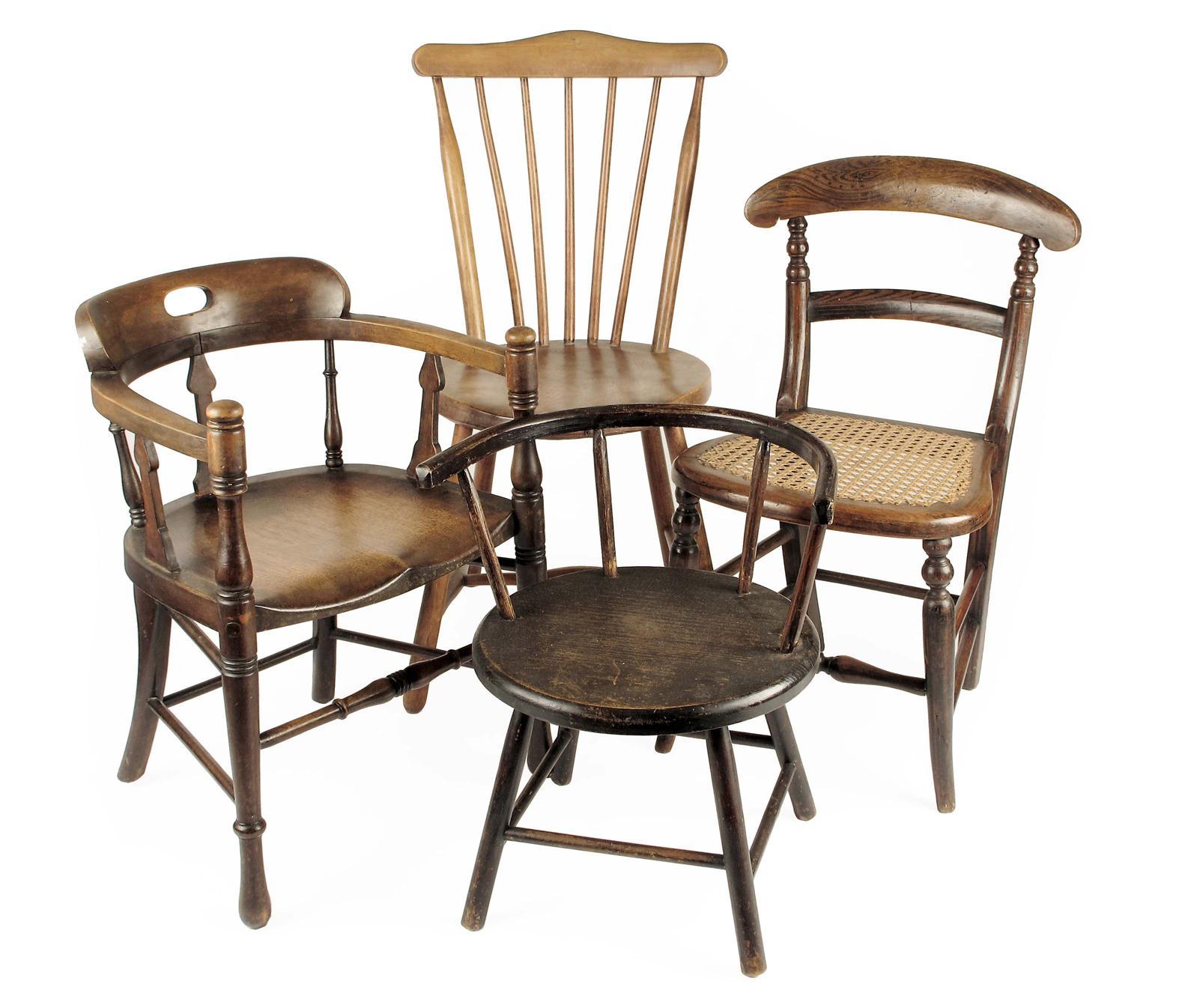 Appraisal: Four childs chairs