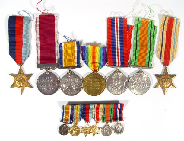 Appraisal: World War I World War II military medal group comprising