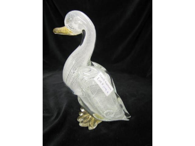 Appraisal: Italian Art Glass Figurine of a Duck venini style with