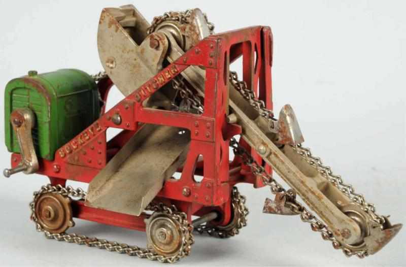 Appraisal: Cast Iron Kenton Buckeye Ditcher Toy American Original chains and