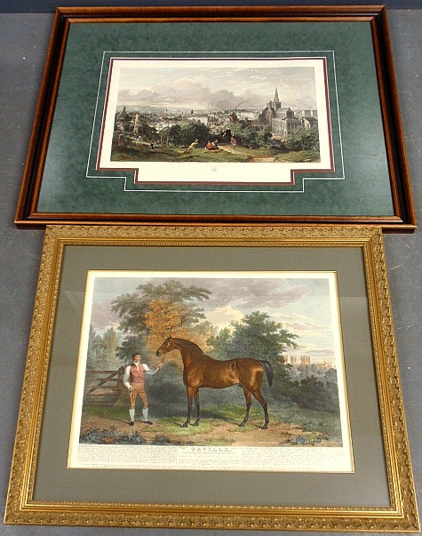 Appraisal: - Two framed and matted prints- Glasgow and Ornill former