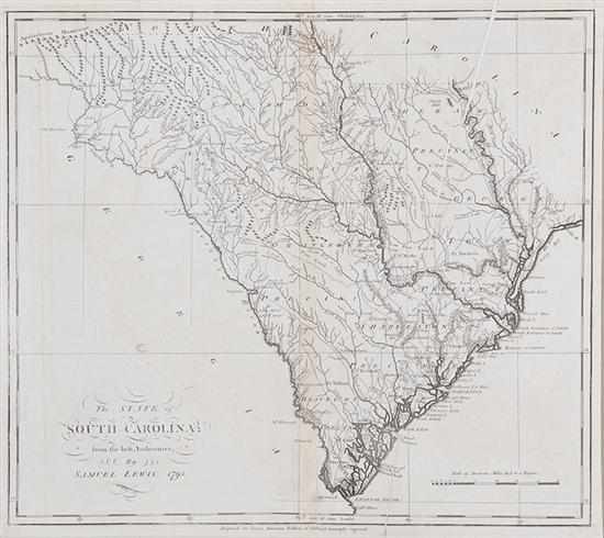 Appraisal: Early South Carolina map Lewis Samuel THE STATE OF SOUTH