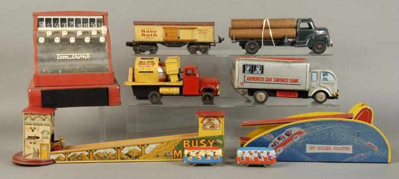 Appraisal: Lot of Tin Toys Description Includes Baby Ruth train car