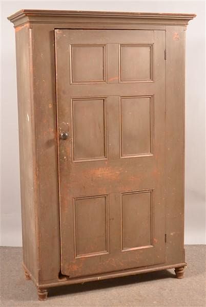 Appraisal: PA Early th Cent Softwood Storage Cupboard Pennsylvania Early th