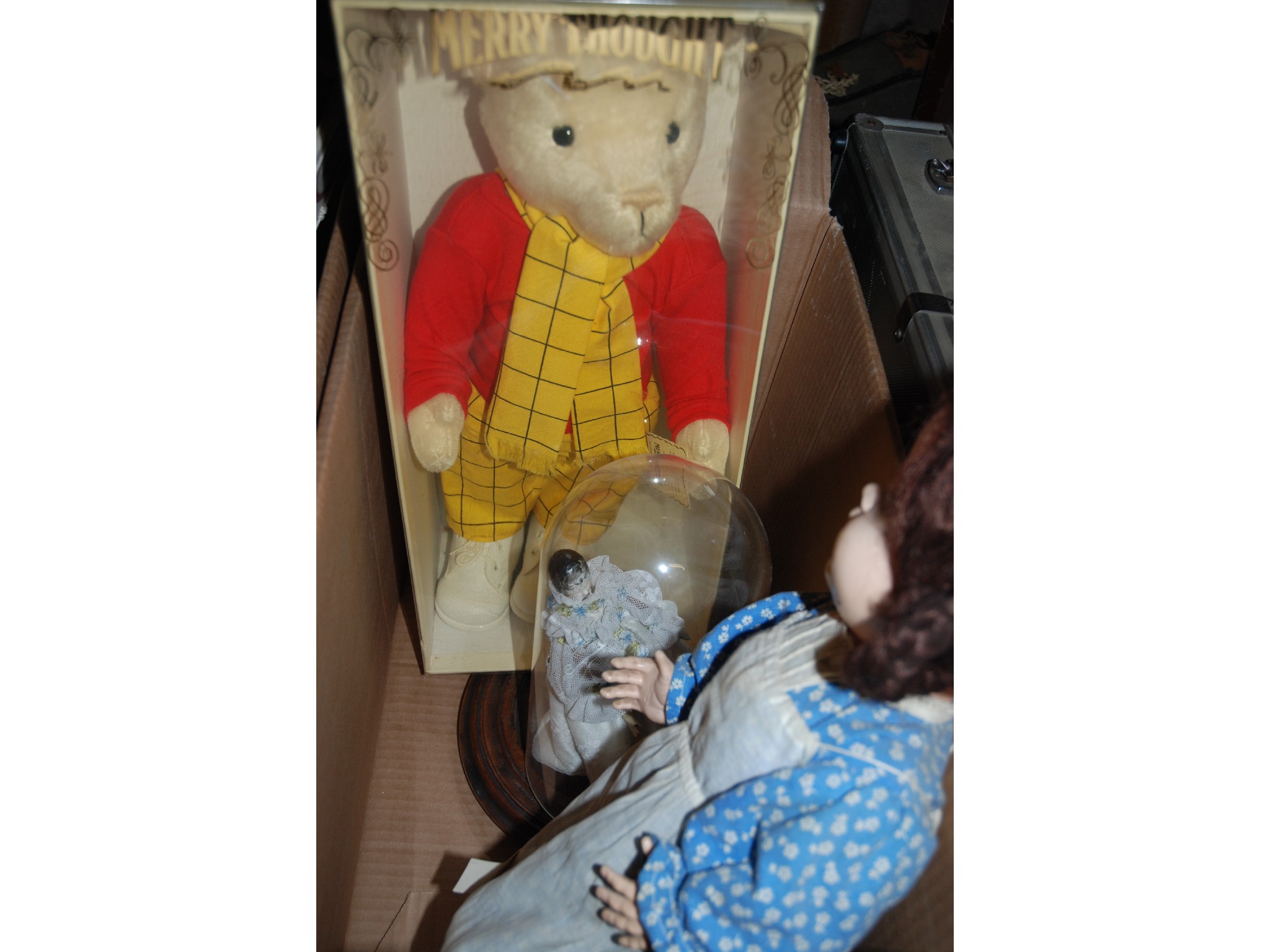 Appraisal: A Merrythought Rupert the Bear in original box modern doll