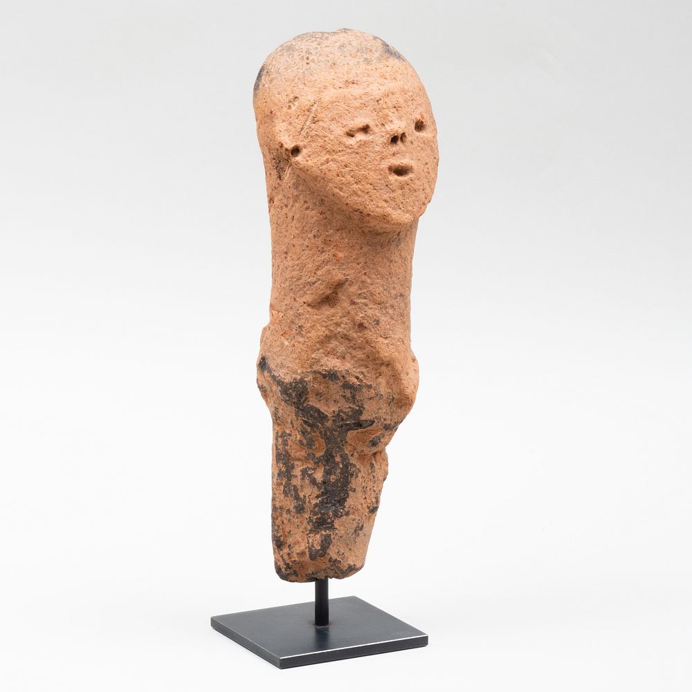 Appraisal: African Terracotta Head x x in overall Height of figure