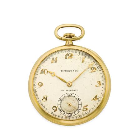 Appraisal: Gold Open Face Pocket Watch Tiffany Co Patek Philippe Estimate