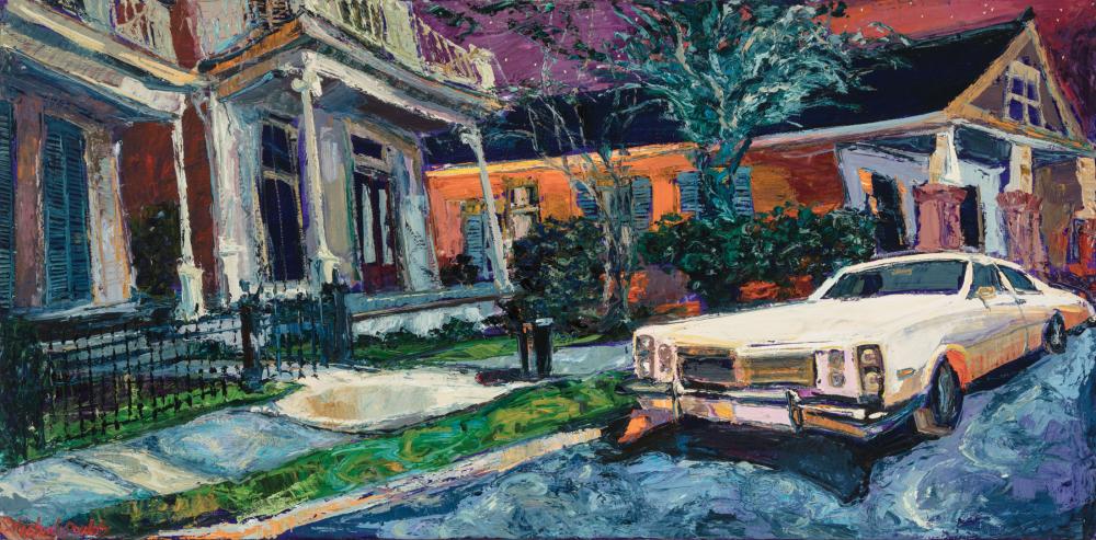 Appraisal: James Michalopoulos American New Orleans b Mid-City Miasma oil on