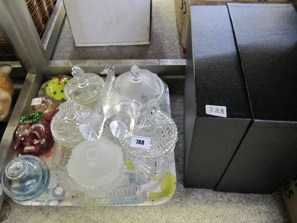 Appraisal: Tray lot of glassware and a crystal bowl