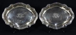 Appraisal: Pair of American Black Starr Frost sterling silver entree servers