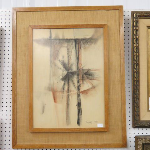 Appraisal: Olga Itasca Sears pastel abstract signed and dated well listed