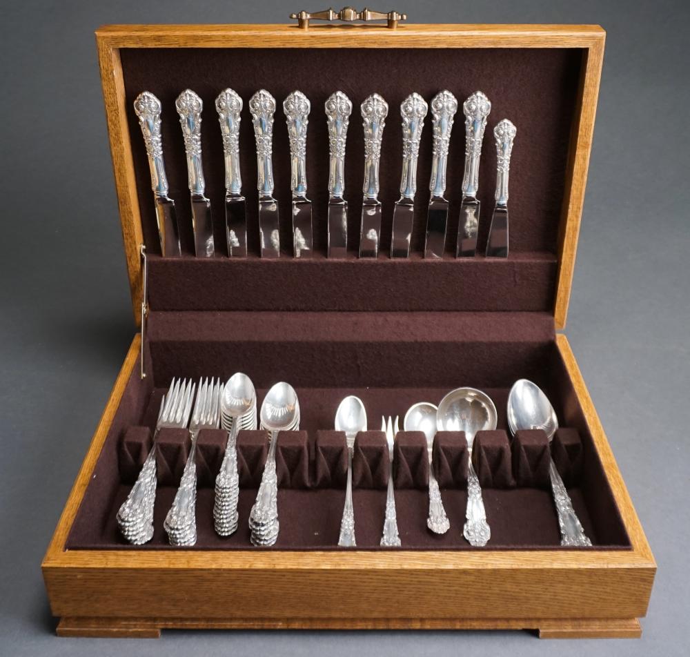 Appraisal: REED BARTON STERLING SILVER -PIECE FLAT TABLE SERVICE OZTReed Barton