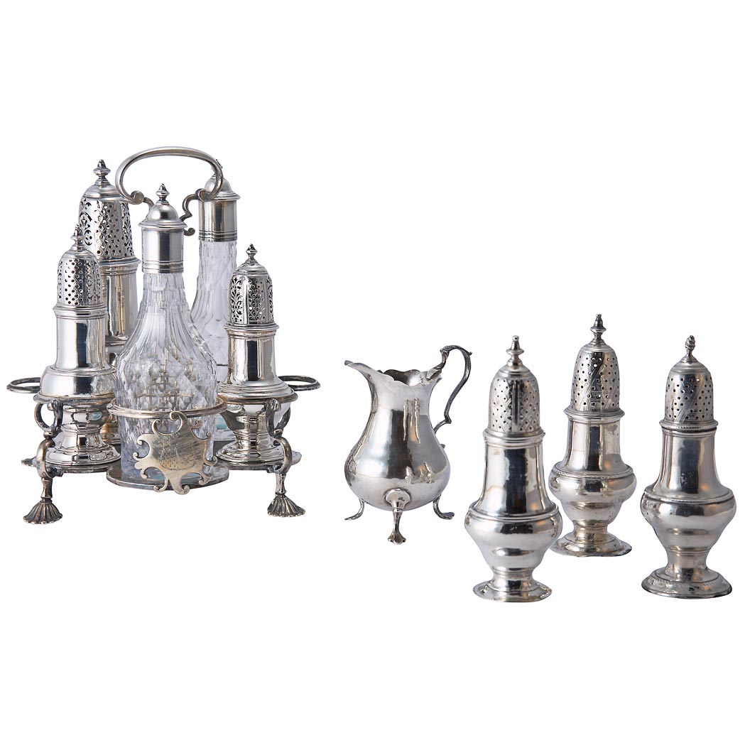 Appraisal: George II Silver Cruet Set Samuel Wood London circa -