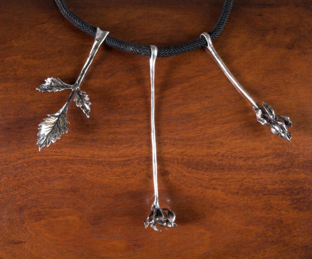 Appraisal: CLIFTON NICHOLSON STERLING SILVER NECKLACE The limited edition necklace having